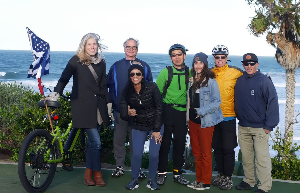 Kristin-Brinner-4Kristin Brinner with the Surfrider San Diego Chapter doing a bike ride with other Surfrider activists.