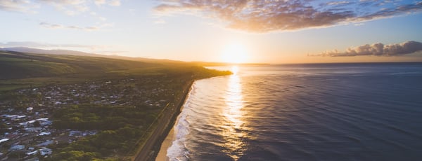 Sunrise at Kekaha beach on Kauai