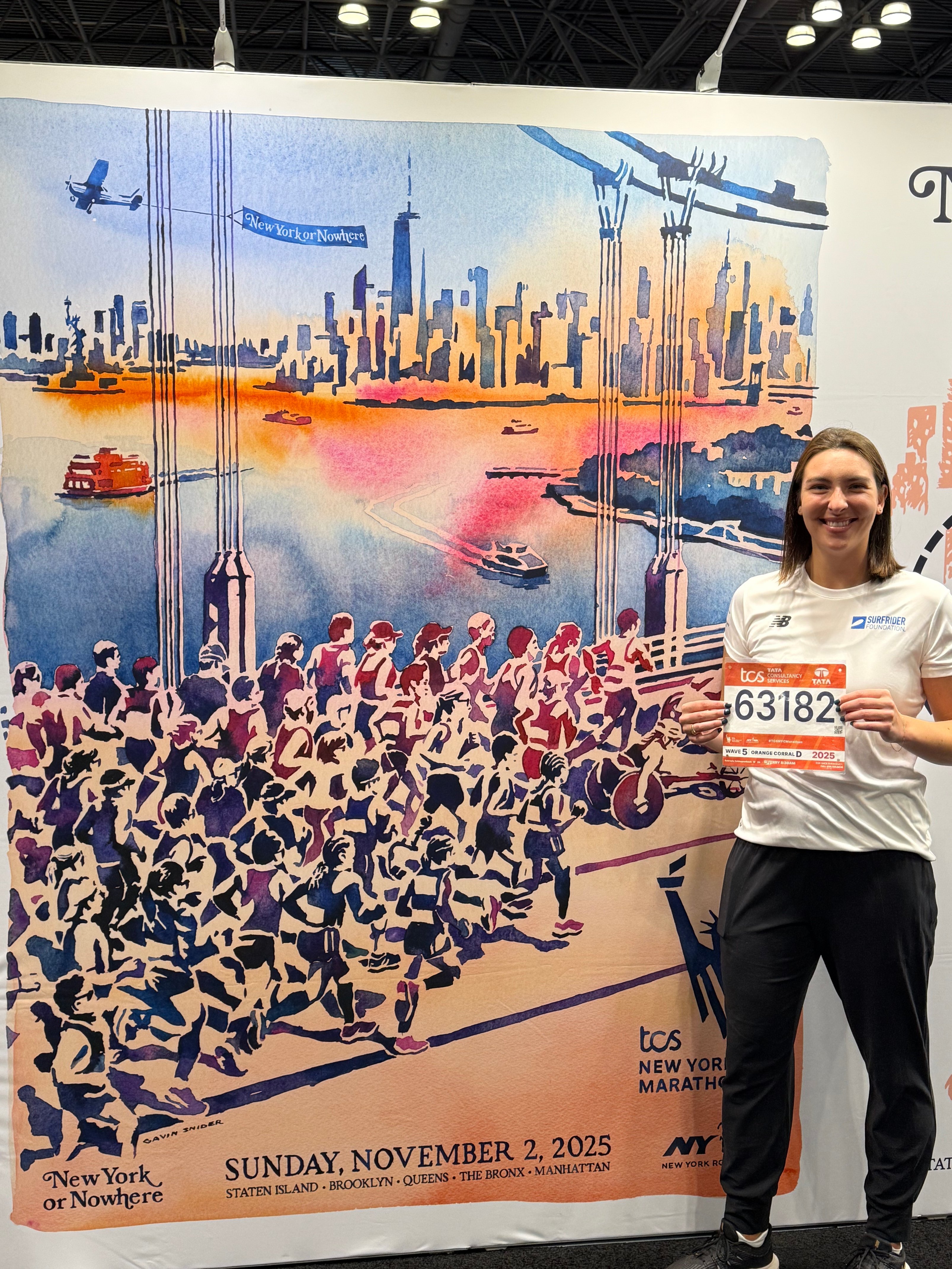 Gabby at the marathon expo