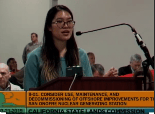 Amy Foo Commenting at State Lands Commission