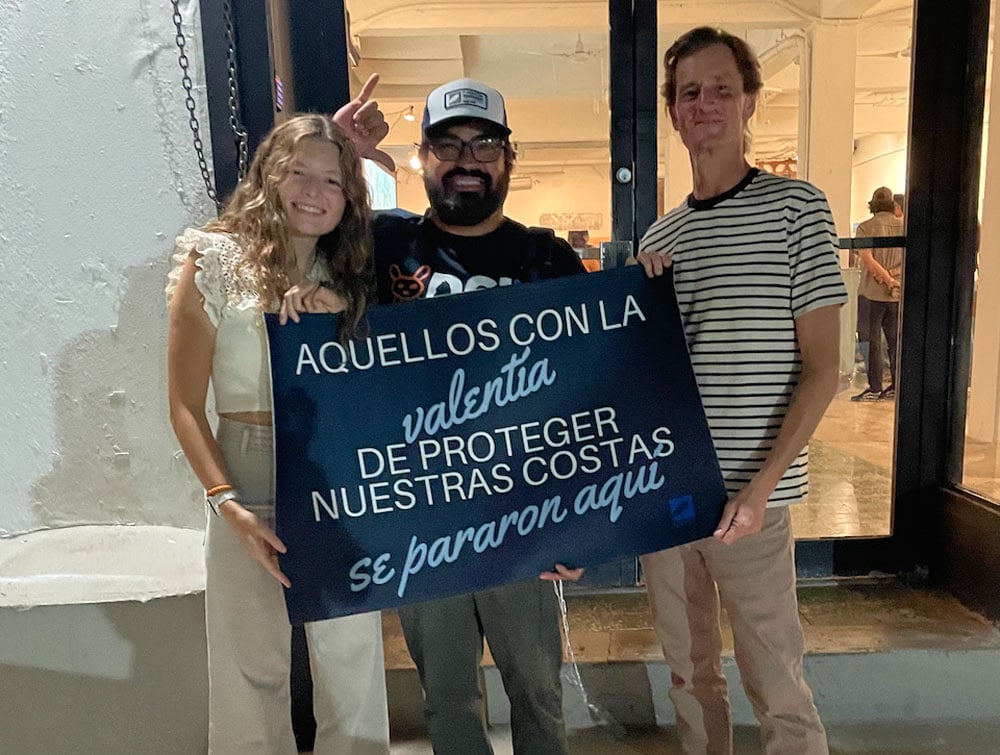 Sofía Lammot Pérez With the TASIS Dorado Surfrider Student Club