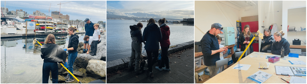 Vancouver's BWTF team collecting samples and working in the lab. 