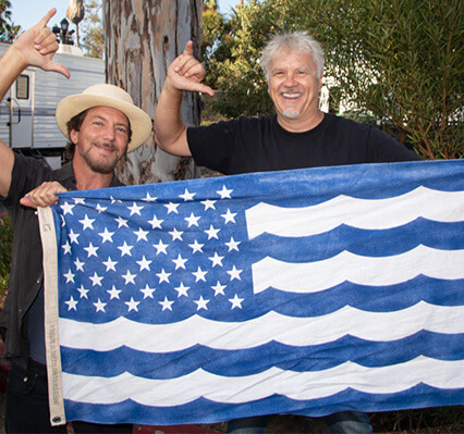 Eddie Vedder of Pearl Jam and Actor Tim Robbins Eddie Vedder of Pearl Jam and Actor Tim Robbins