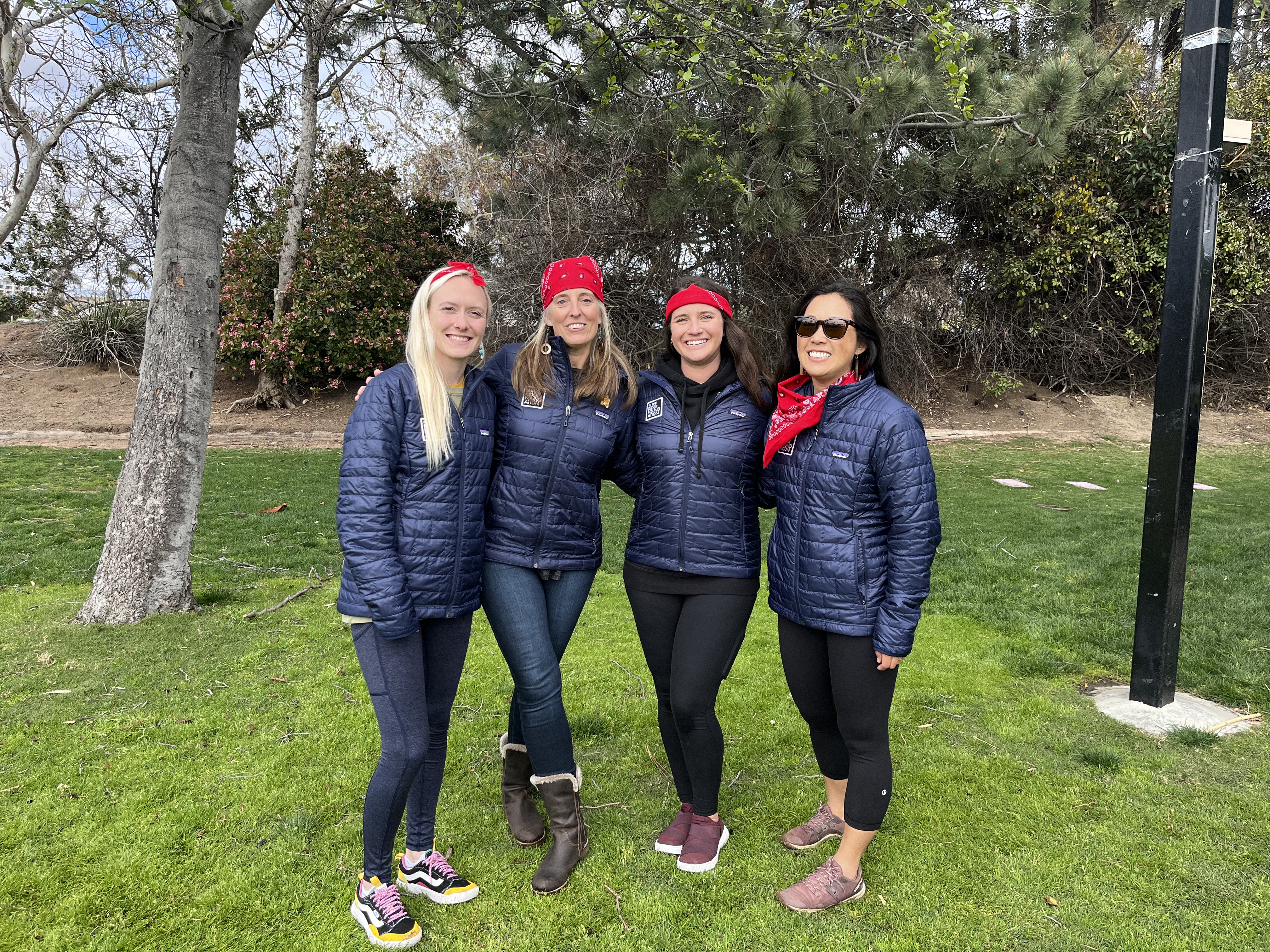 he Plastic Pollution Initiative team from left to right, CJ O'Brien (Ocean Friendly Programs Manager), Jennifer Savage (Plastic Pollution Initiative Senior Manager), Jennifer Harrah (Healthy Beaches Manager), Miho Ligare (Plastic Pollution Policy Manager)