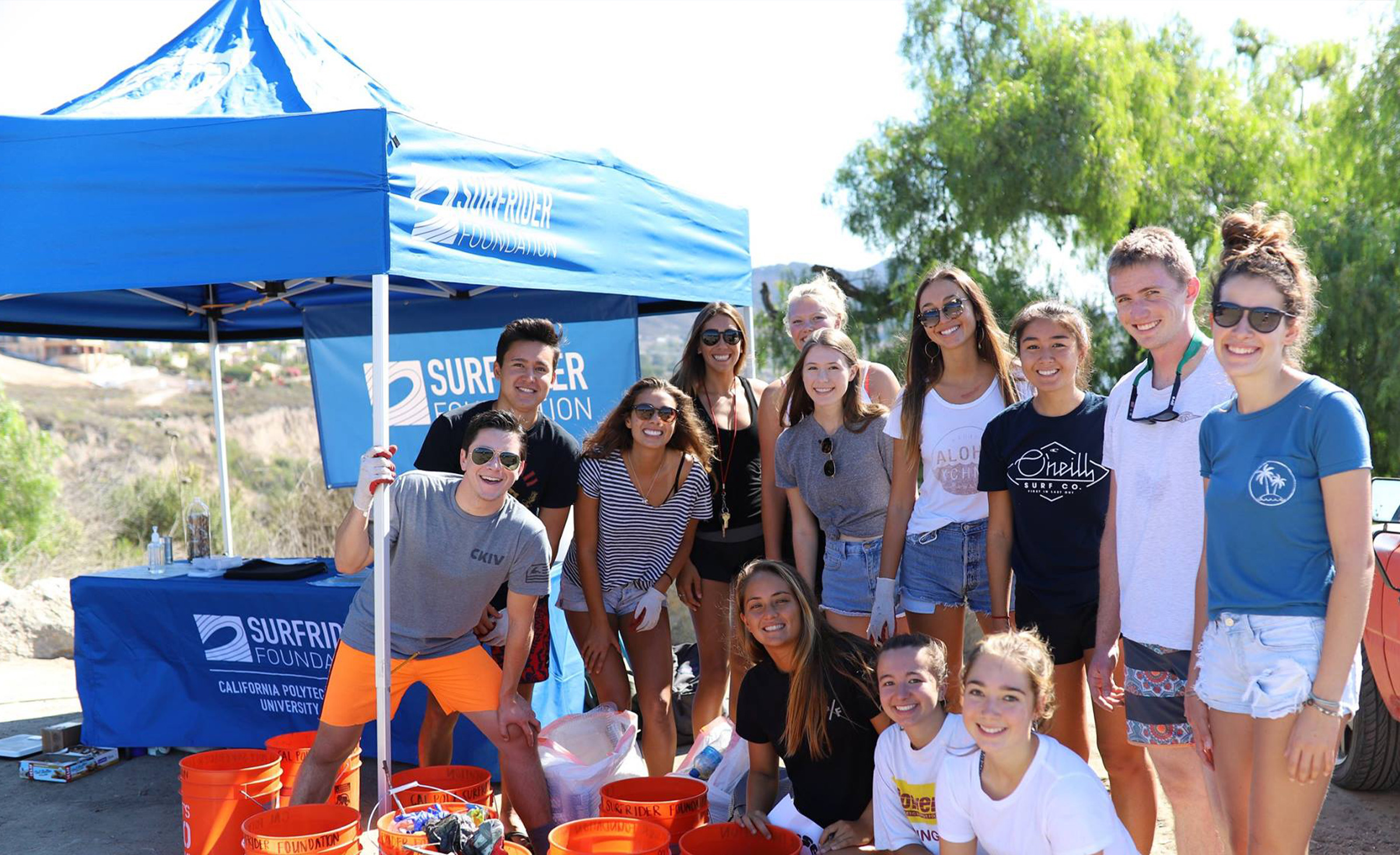 A group of students pose for a photo.