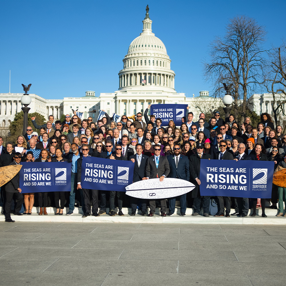 Group poses for photo on a Surfrider Hill Day in Washington DC.